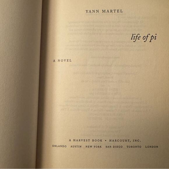 LIFE of Pi 👁️ First U.S. Edition . 📣 Yann Martel . Winner of Man Booker Prize - Picture 4 of 9